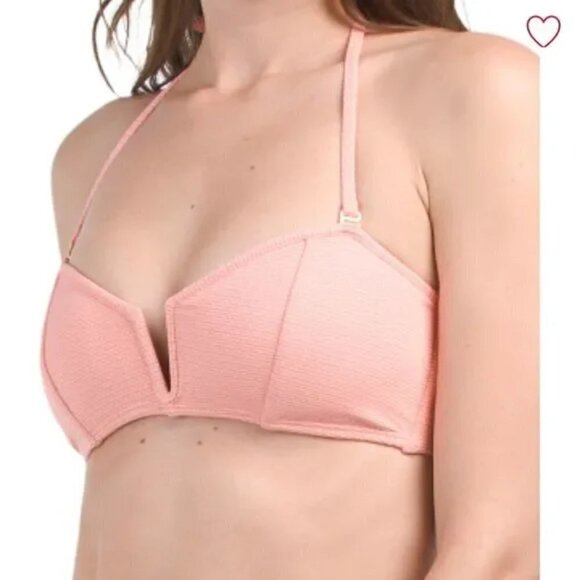 PQ Swim Coral Coast Chrissy Bandeau/Basic Ruched Bikini Bottom Set NWT Small - Picture 8 of 17